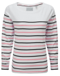 Schoffel Beauport Top - White/ Navy/ Flamingo Stripe