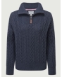Schoffel Settle 1/4 Zip Jumper - Slate Navy