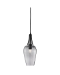 Searchlight Black and Clear Glass Pendant 