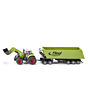 Siku - Claas Tractor with Frontloader, Dolly and Tippping Trailer