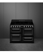 Smeg TR4110IBL2 110cm Electric Rangecooker with Triple Oven and Induction Hob - Black