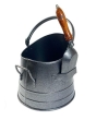The Brass World 1815P Coal Bucket with Scoop - Pewter Antinque