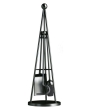 The Brass World D-062 4 Piece Cone Stand - Ball Handle - 31.5inch All Black 