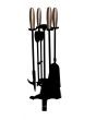 The Brass World D-071 Eclipse Companion Set - Black & Brush Steel