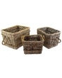 The Brass World RB523L Rattan Double Rope Basket (Rectangular)  - Large