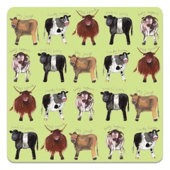 Alex Clark Coaster - Cows