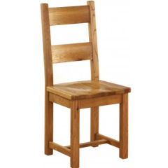 Besp Oak NB004 Vancouver® Horizontal Slats Dining Chair with Timber Seat