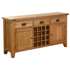Besp Oak NB018 Vancouver® 3 Drawer 2 Door Wine Table