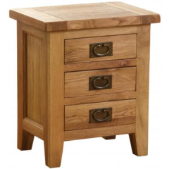 Besp Oak NB022 Vancouver® 3 Drawer Bedside Table