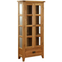 Besp Oak NB032 Vancouver® 1 Drawer 2 Door Glazed Display Cabinet