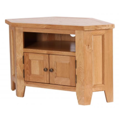 Besp Oak NB037A Vancouver® 90 Degree Corner TV Unit with 2 Door and 2 Shelves
