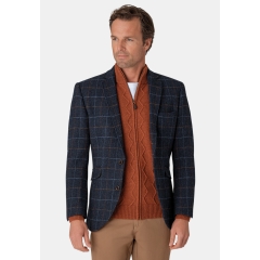 Aird Harris Tweed Tailored Jacket - Navy Check  