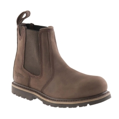 Buckbootz B1150 Safety Dealer Boot Brown