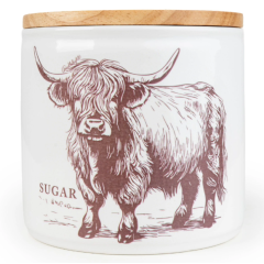 Storage Jar Sugar - Highland Bull