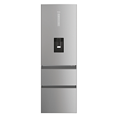 Haier HTW5618DWMG 59.5cm Total No Frost 60/40 Fridge Freezer - Stainless Steel