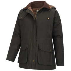 Hoggs Kelso Ladies Wax Jacket - Forest Green 