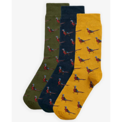 Barbour Pheasant Socks Gift Box - Forest Mist 