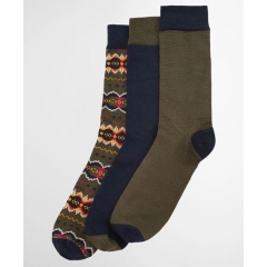 Barbour Case Fairisle Gift Sock Box - Classic Tartan