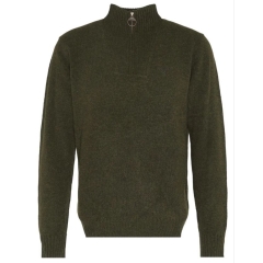 Barbour Essential Lambswool Half Zip Jumper - Seaweed