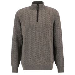 Barbour Ramsden Half Zip Jumper - Military Marl