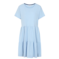 Lazy Jacks Short Tiered Dress Sky