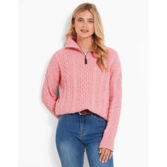 Schoffel Settle 1/4 Zip - Dusty Pink
