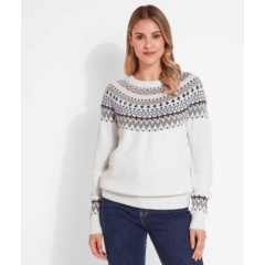 Schoffel Shetland Fairisle Jumper - Blush/Arctic 