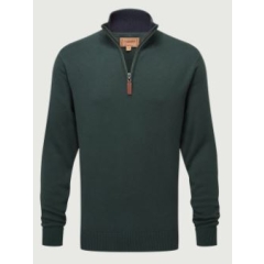 Calton Cotton Cashmere Cable 1/4 Zip 