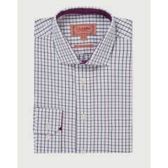 Schoffel Milton Tailored Shirt - Plum/Botanical Green