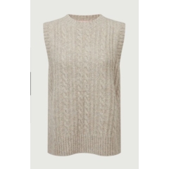 Evie Sleeveless Jumper Cobblestone 
