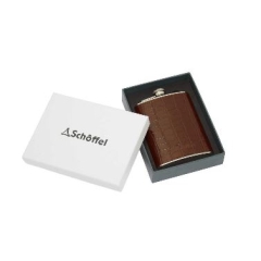 Schoffel Hip Flask - Dark Brown
