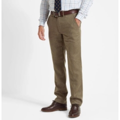 Schoffel Ross Tweed Trousers - Loden Green Herringbone