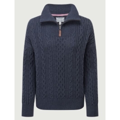 Schoffel Settle 1/4 Zip Jumper - Slate Navy