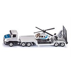 Siku - Police Low Loader With Helicopter