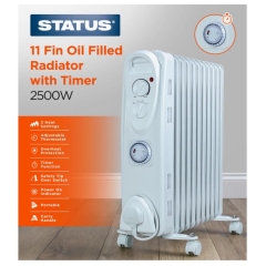 Status OFH11-2500WT1PKB 2500W 11 Fin Oil Filled Radiator 