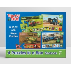 Tractor Ted 4 Puzzles In A Box Seasons