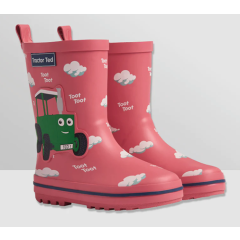 Tractor Ted Toot Toot Welly - Dusky Red 