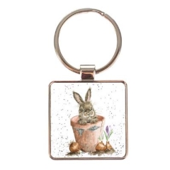Wrendale Keyring 'Flower Pot' Rabbit
