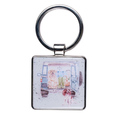 Wrendale Keyring Dog 'Paws For A Picnic' 