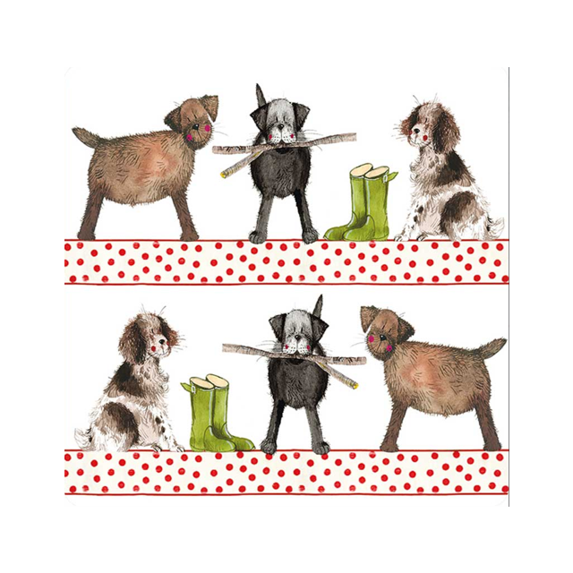 Alex Clark Coaster - Country Dogs