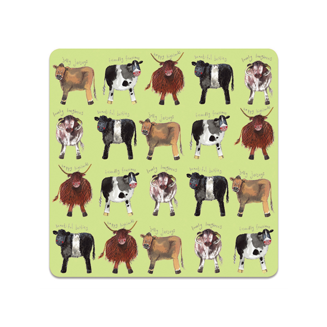 Alex Clark Coaster - Cows
