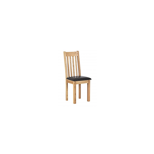 Besp Oak SOR019 Dining Chair with Bi-Cast Leather Seat * Only 1 Left *
