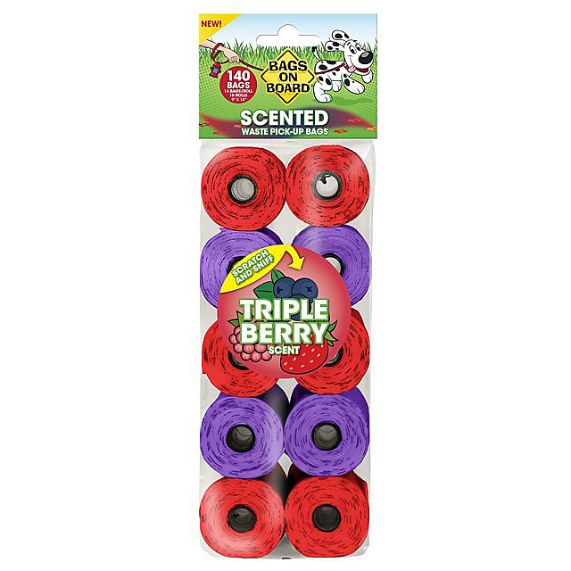Berry sented dog waste bags 
