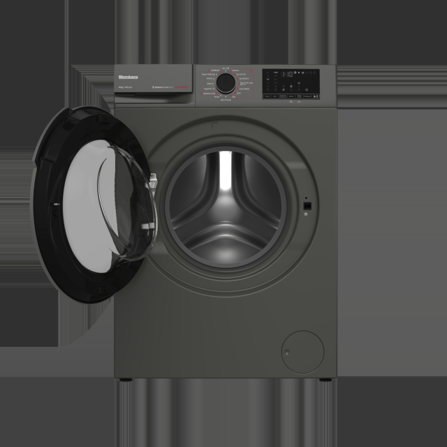 Blomberg LWA18461G 8kg 1400 Spin RecycledTub Washing Machine - Graphite
