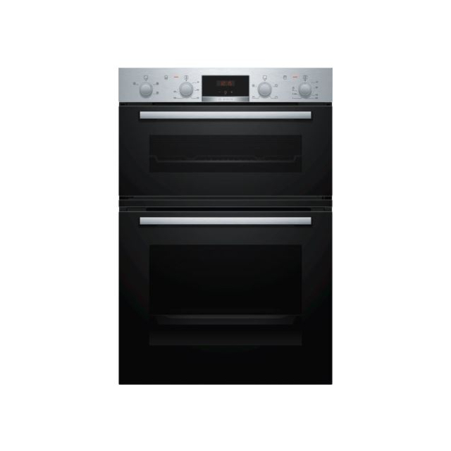 Bosch MHA133BR0B Built In Electric Double Oven with 3D Hot Air - Stainless Steel