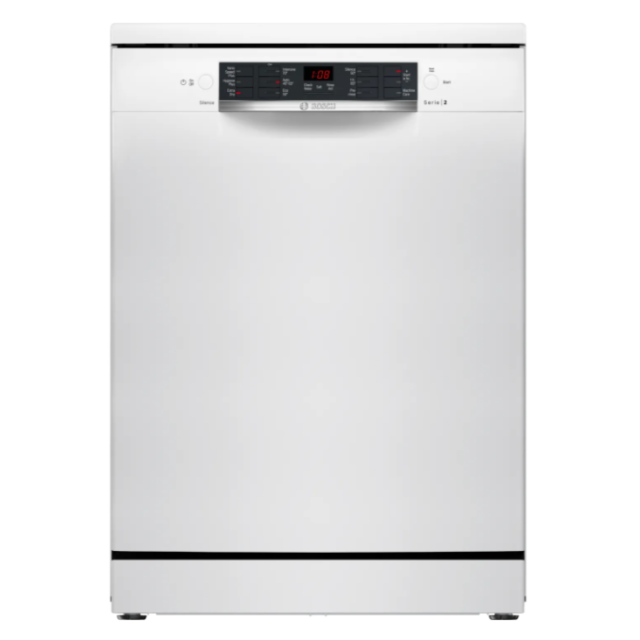 Bosch SMS26AW08G Series 2 Full Size Dishwasher - White - 12 Place Settings