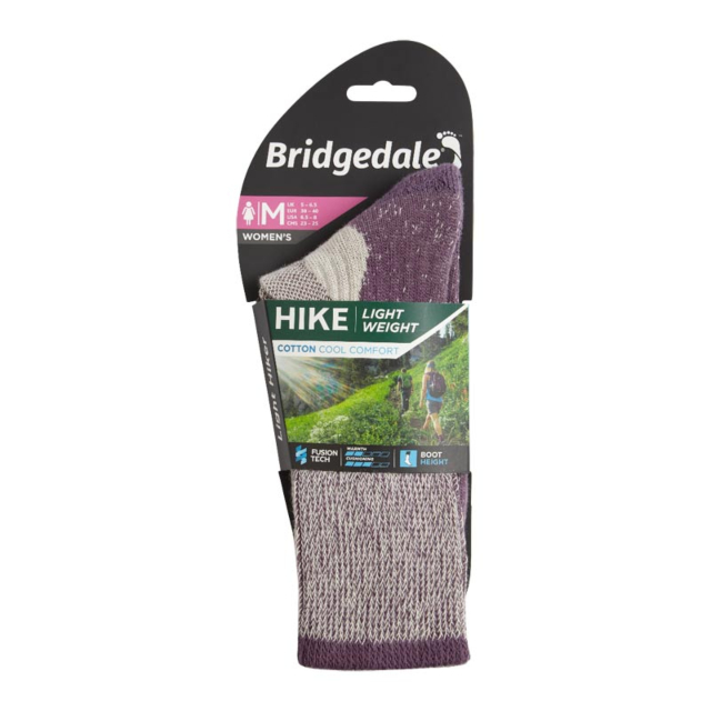 Bridgedale Womens Hike Lightweight Socks Plum 