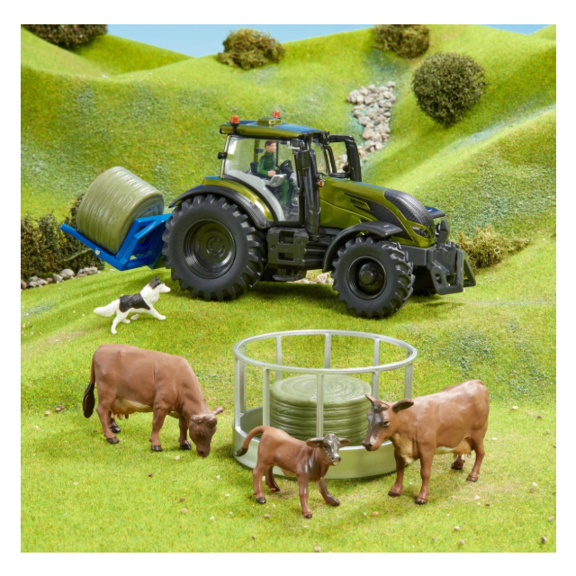 Metallic Olive Green Valtra Farm Playset