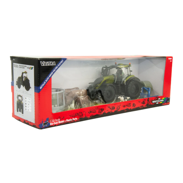 Metallic Olive Green Valtra Farm Playset
