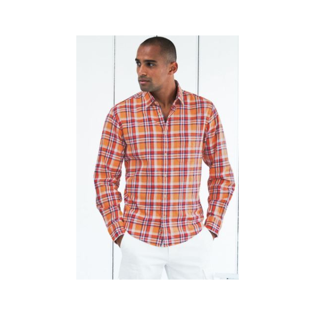 Brook Taverner Classic Check Shirt Orange